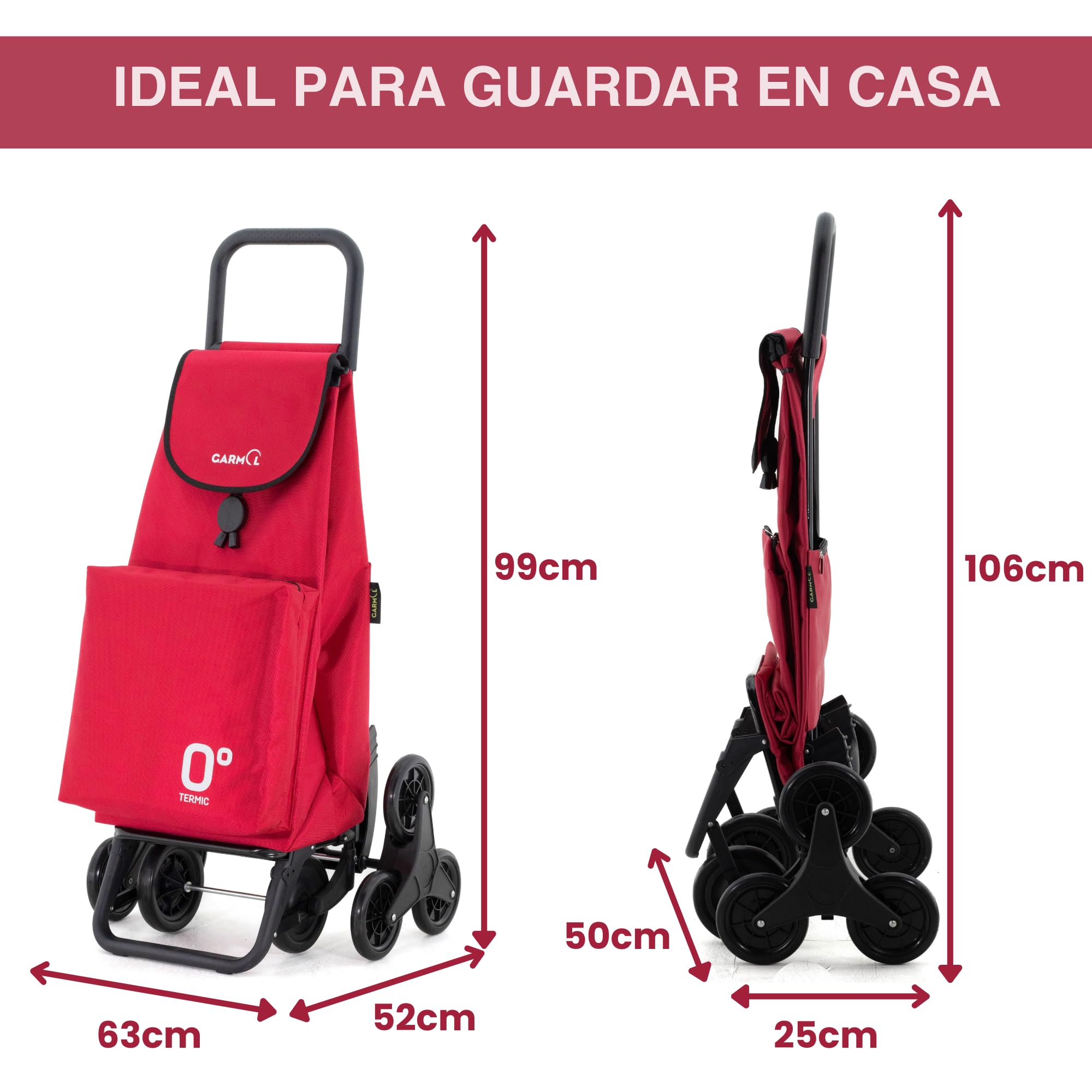 Carrello Termico 55 Litri Carrello Spesa GARMOL 55L Pieghevole - Tasca