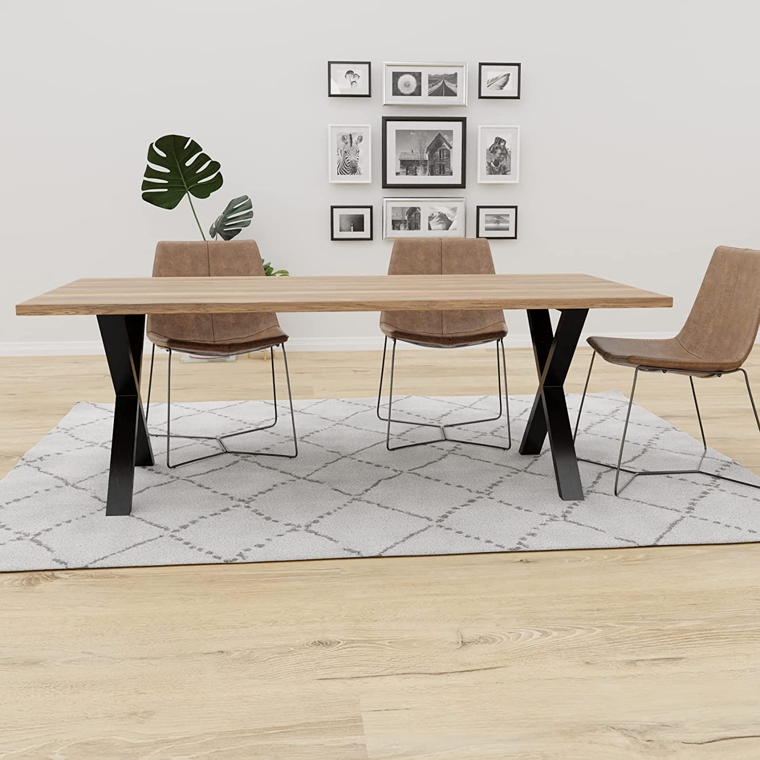 Pieds de Table Blg - Acier Robuste 170x70x72cm