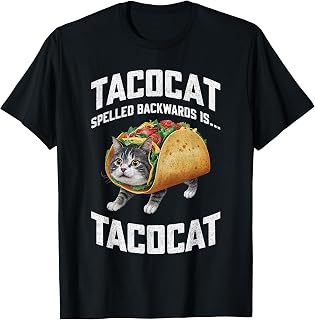 Tacocat Spelled Backward is Tacocat Shirt Taco Cat Lover T-Shirt