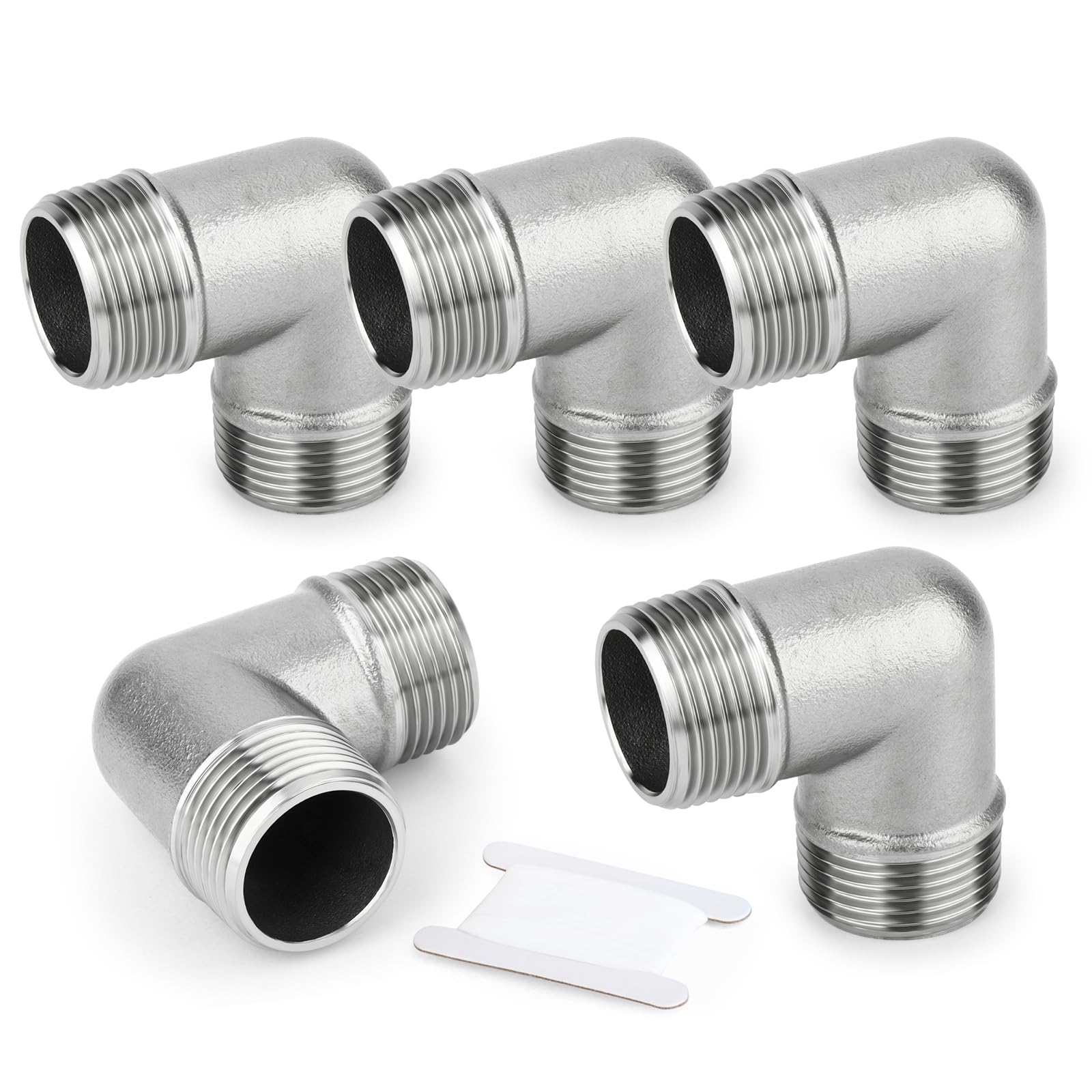 ERGAOBOY 2 Stück 150mm 3/4" BSP Außengewinde - 304 Edelstahl Rohrverschraubungen