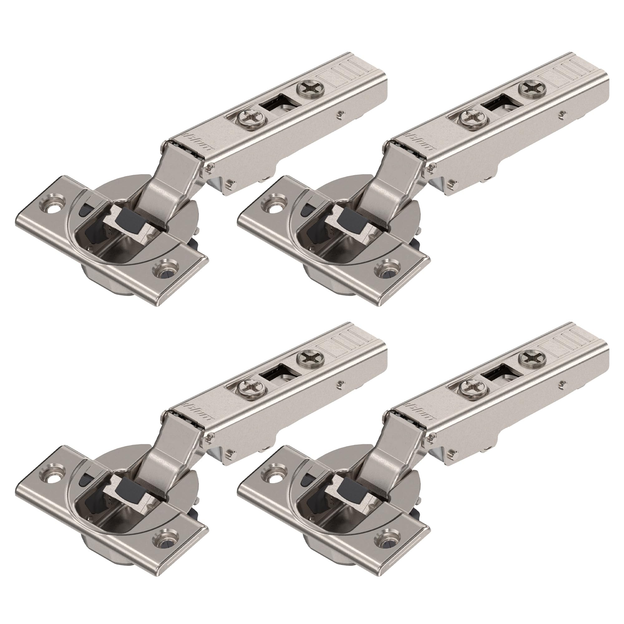 Blum 110 Degree Soft Close Hinges - Full Overlay Soft Close Frameless Application kit Pack of 8