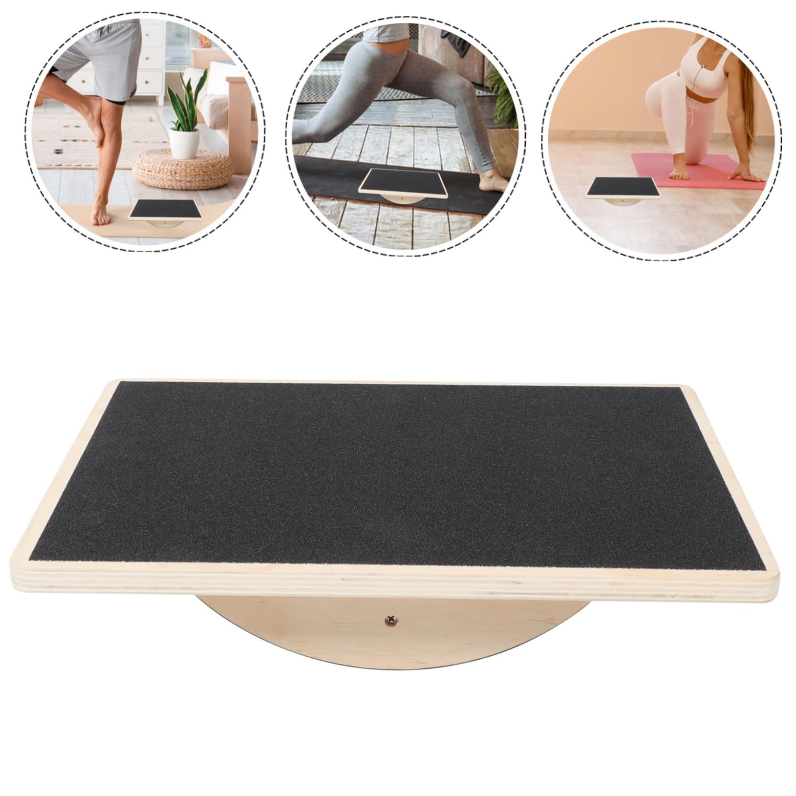 ifundom Rettangolare in Legno Per Adulti Accessorio Sportivo e Superficie Antiscivolo Per Esercizi Fitness e Yoga Casa Supporto Stabile Per Allenamento