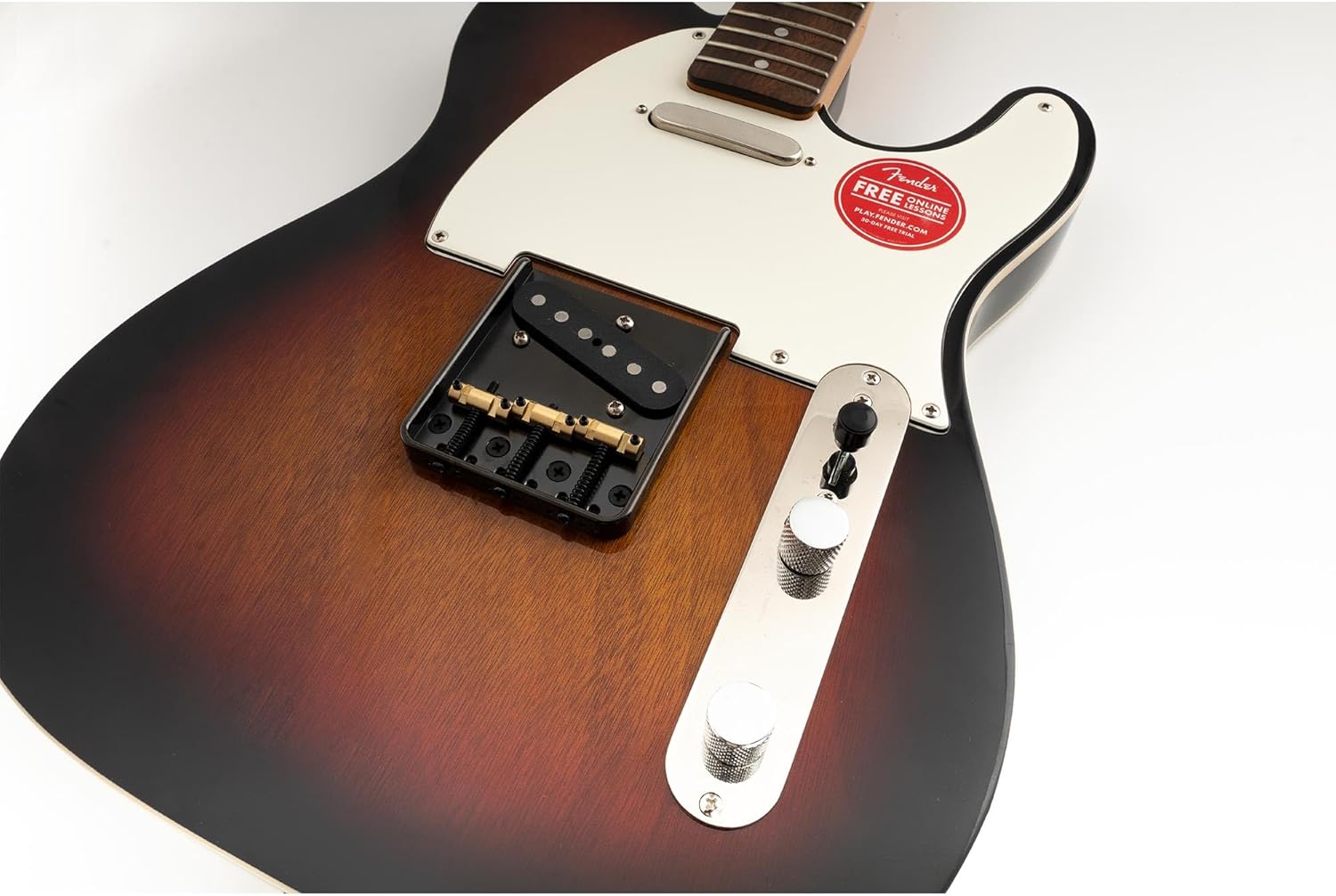 Musiclily Ultra 54mm (2-1/8 inch) Full Solid Aluminum Plate Vintage Tele Bridge with Brass Compensated 3-Saddle for Telecaster Style Electric Guitar, Black