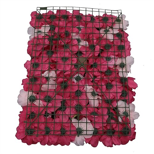 Vista 160 de 20 paneles de pared de flores artificiales, decoración de pared de 24 x 16 pulgadas, paneles decorativos de flores de hortensias para el hogar, 20