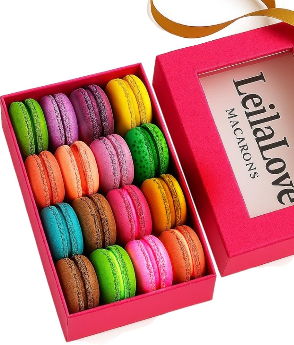 LeilaLove Macarons-Elegant 16 Macarons baked to order