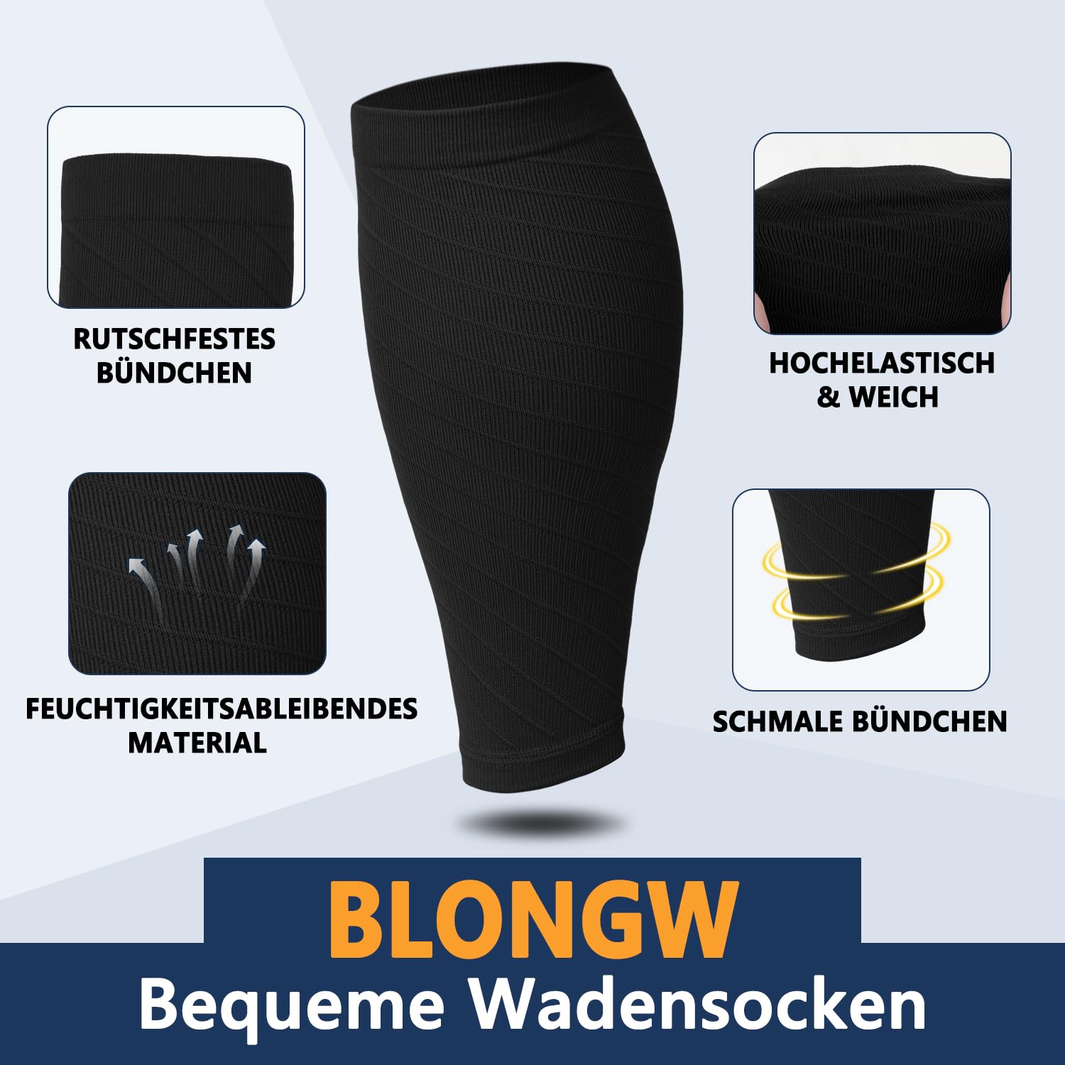 3 Paar Waden Kompression Damen Herren Kompressionsstrümpfe ohne Füße