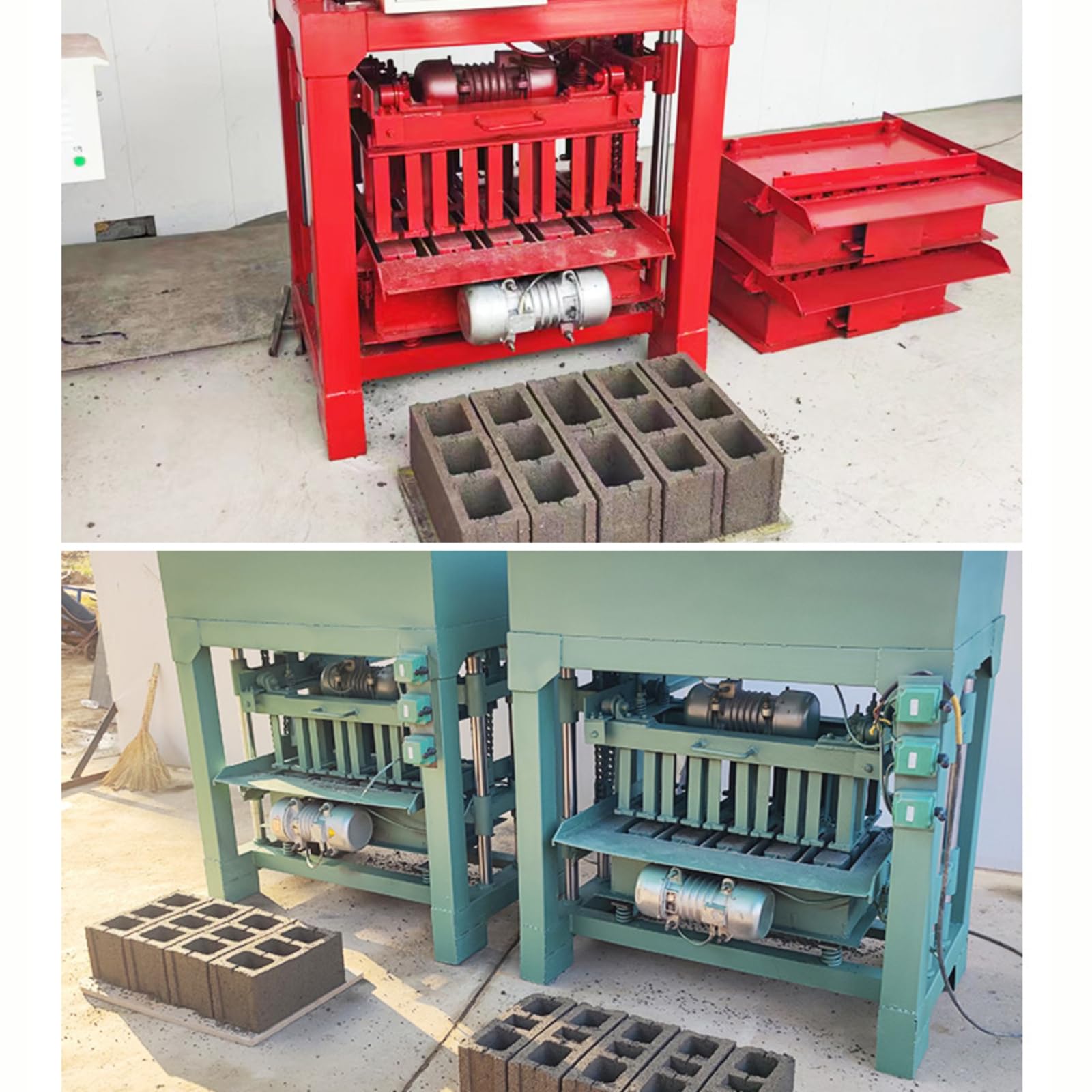 Máquina de bloques de hormigón resistente, equipo de formación de ladrillos de cemento industrial, unidad de producción de bloques hidráulicos para construcción comercial, plantas prefabricadas y