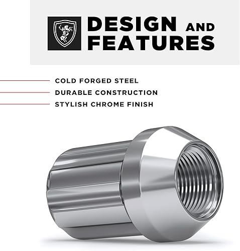 Miniatura 4 de White Knight Tuerca de llanta M12x1.50 con llave para ruedas seleccionadas de mercado o fábrica con asiento regular de 0.90 pulgadas de diámetro