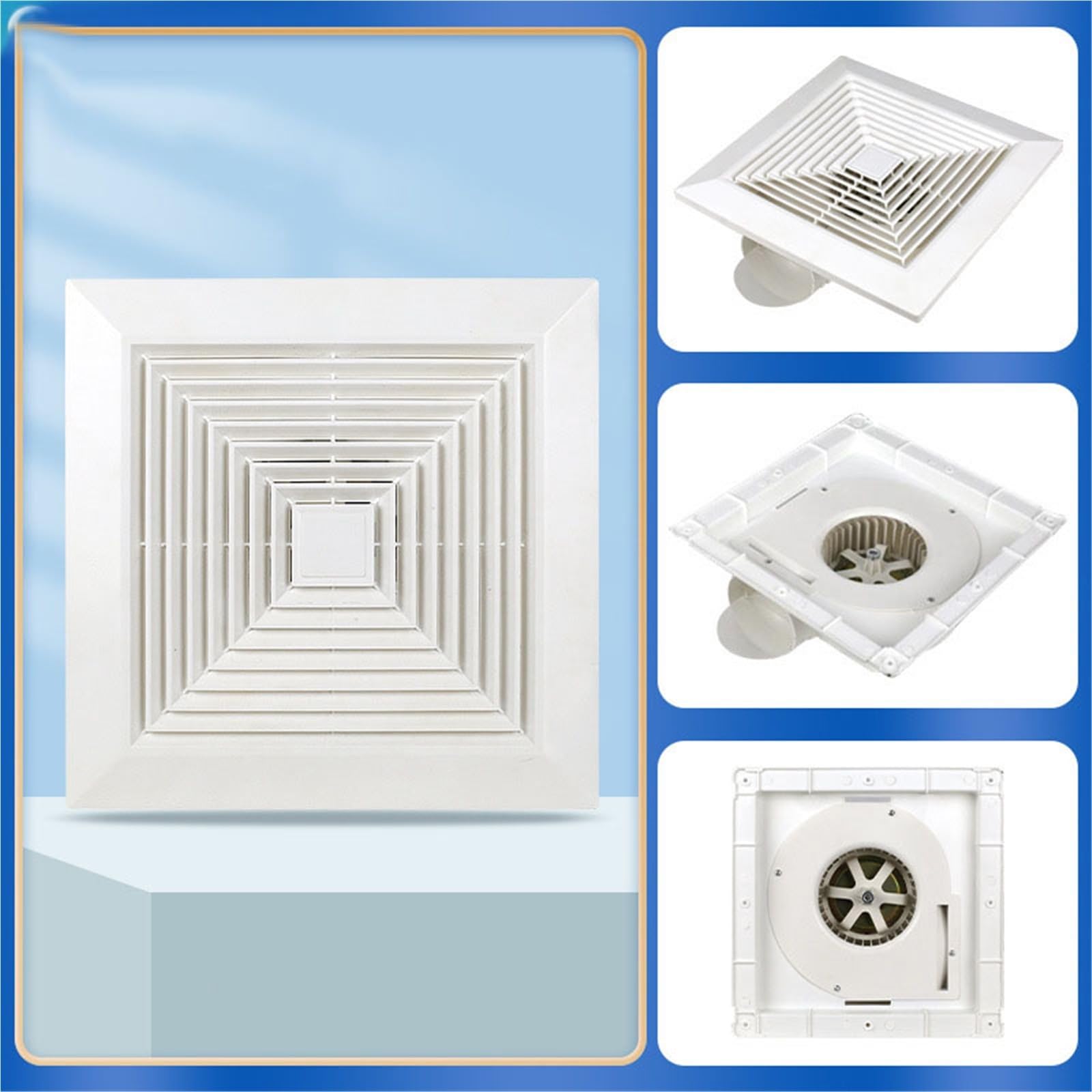 Extractor de baño Extractor de techo silencioso, cocina, baño, inodoro, ventilación universal yeso(Pequeño)
