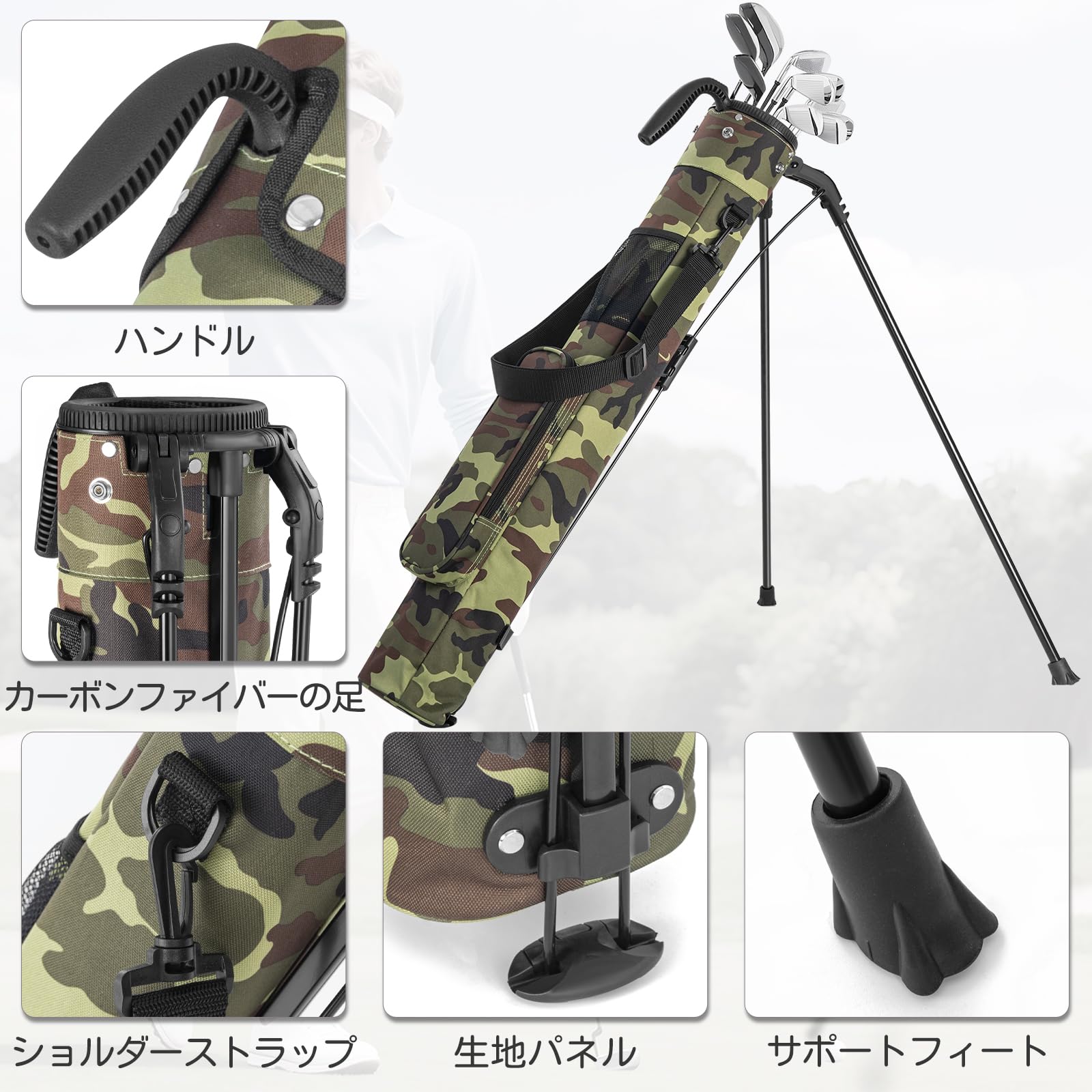   -  クラブケース コンパクト グリーン Amazon | Rxakudedo ゴルフバック 超軽量 ゴルフクラブケース