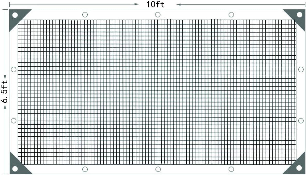 B L 90% Shade Cloth 6.5 Ft x 10 Ft, Black Premium Mesh Shade Panel with Grommets for Plant Cover, Greenhouse, Barn,Top Shade Cloth Quality Panel for Flowers, Plants, Patio Lawn