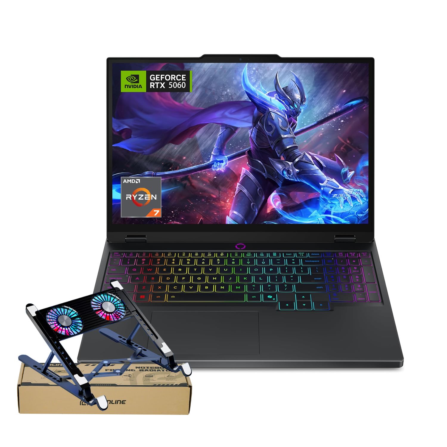 Lenovo Legion 5 15AHP10 RTX 5060 Pro Gaming Laptop,15.1 OLED WQXGA(2560 x 1600) 165Hz, AMD Ryzen 7 260(Beats Intel i7-14700), NVIDIA RTX 5060, 16GB DDR5 RAM,1TB SSD, Wi-Fi 7, Bundle PCO Laptop Cooler