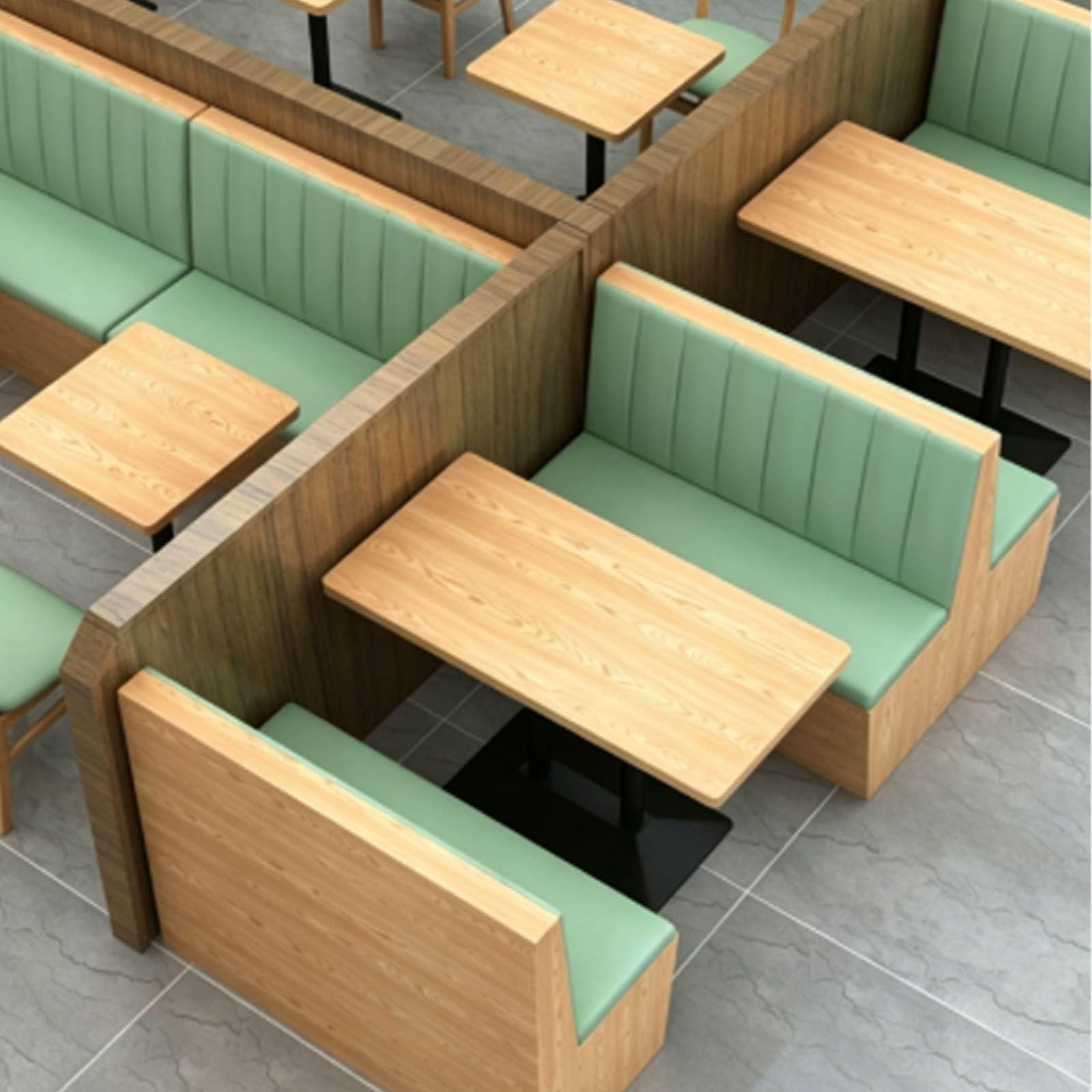 Komercyjne stoisko restauracyjne, sofa do przechowywania, herbaciarnia, stół z makaronem i zestaw krzeseł