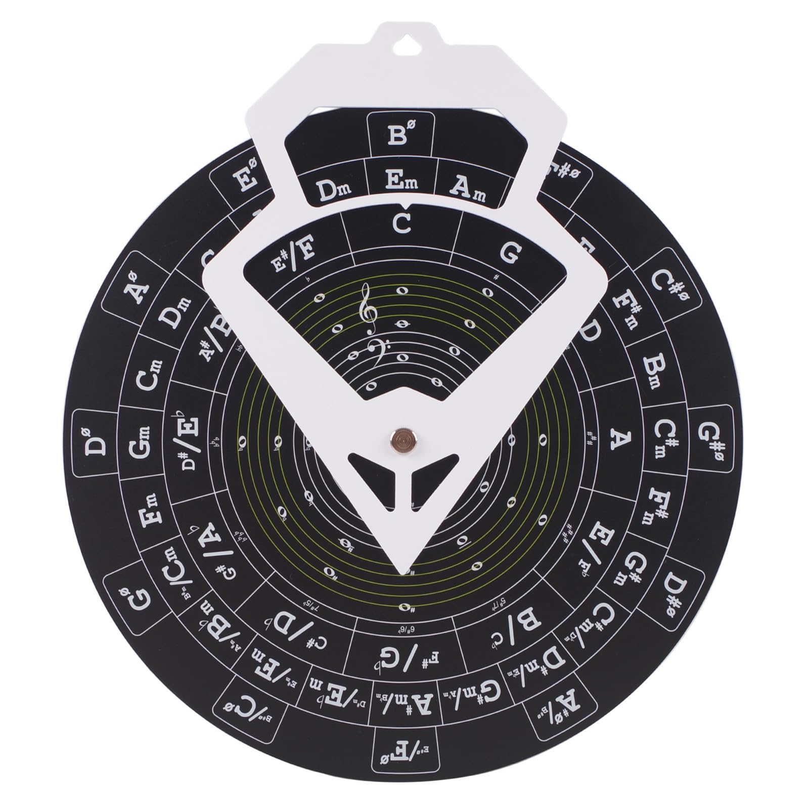 Roue d'accords de guitare et tableau réversible pour mémoriser les formules de notation - 7