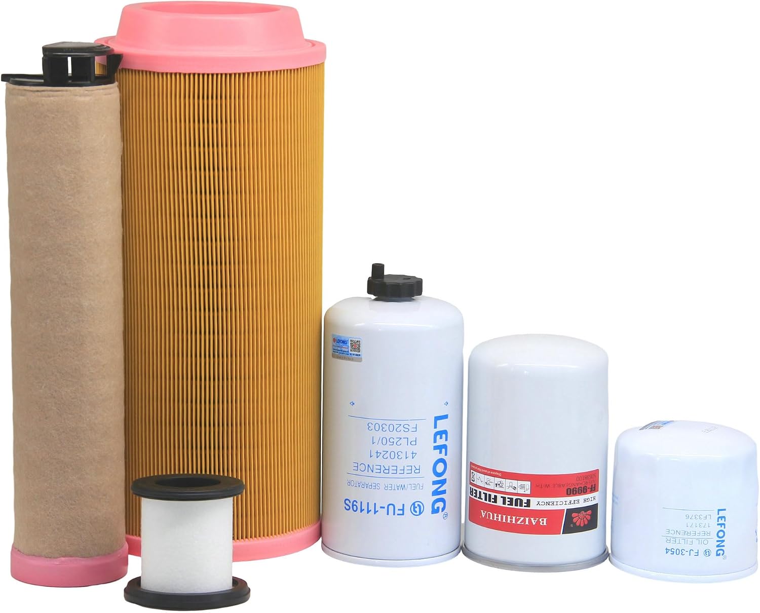 ST-1132 Filter Kit Compatible with HATZ 3H50 or 4H50 Engines Replaces Oil 50638800, Primary Fuel 50638000, Secondary Fuel 50638100, Air 50638200 & 50638300, Crankcase Breather 50640500 (6 Pcs)