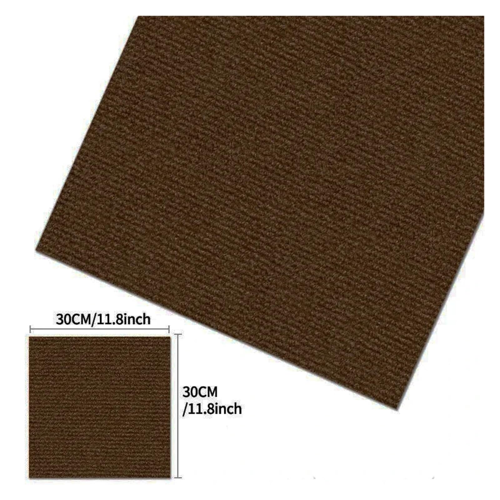 50 pièces Auto-adhésif Tapis carrelage Autocollant peler et Coller Bricolage Sol Cuisine Salle à Manger Chambre décor à la Maison(Coffee,50pcs)