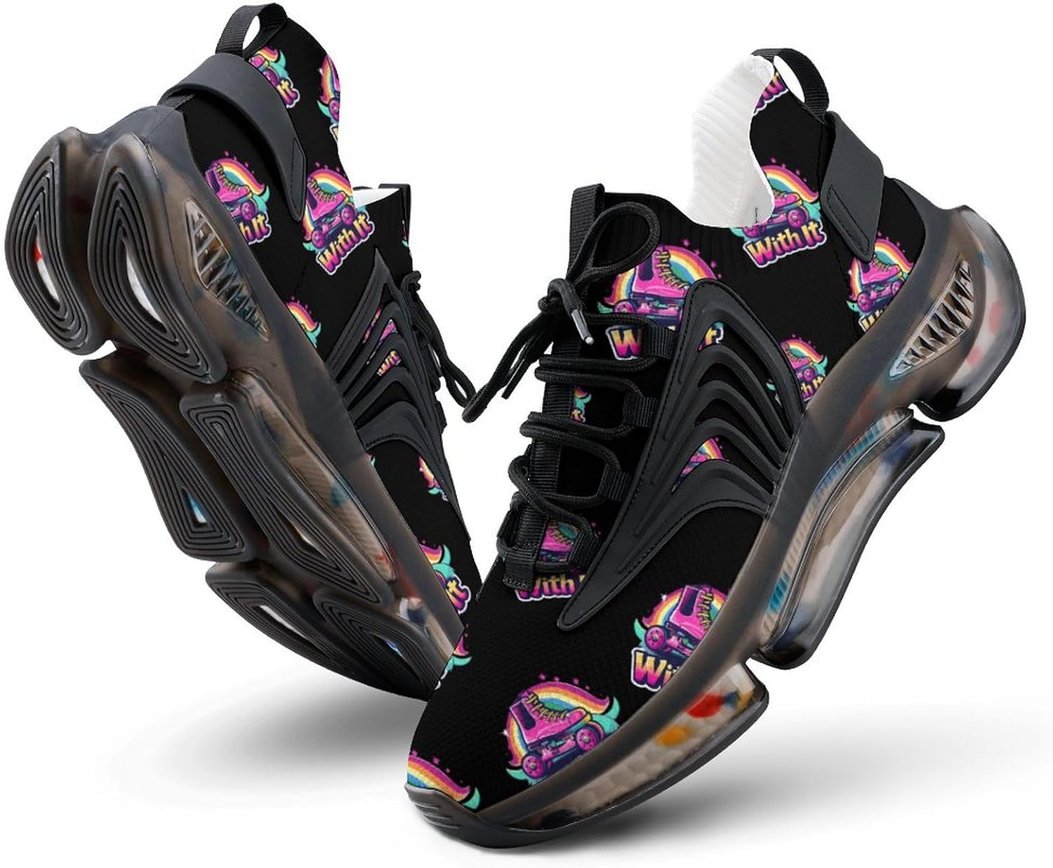 Roll Roller Skates Funny Women's Sneakers Lightweight Running Shoe Sports Tennis Shoes