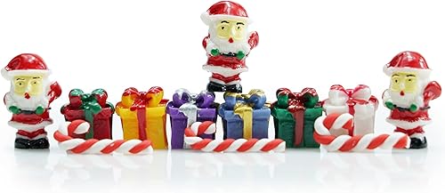 Miniatura 7 de Kit de Navidad de casa de muñecas a escala 112, decoración de escenas pequeñas, muérdago de pino, corona de Navidad, muñeco de nieve en miniatura,