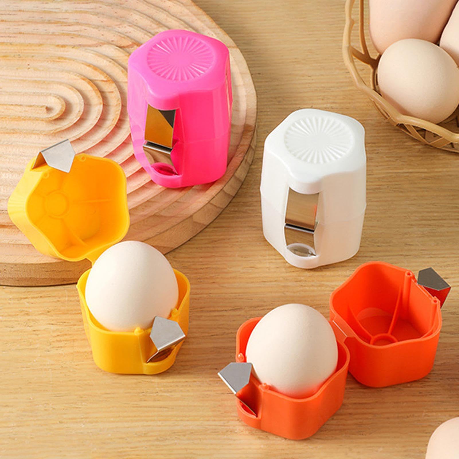 3 Piezas Herramientas para Cascar Huevo - Abridor de Cáscar de Huevo | Removedor de Cáscaras de Huevos | Separador de Cascarón de Huevos de Mano | Cortador de Cáscaras de Huevoes Crudos