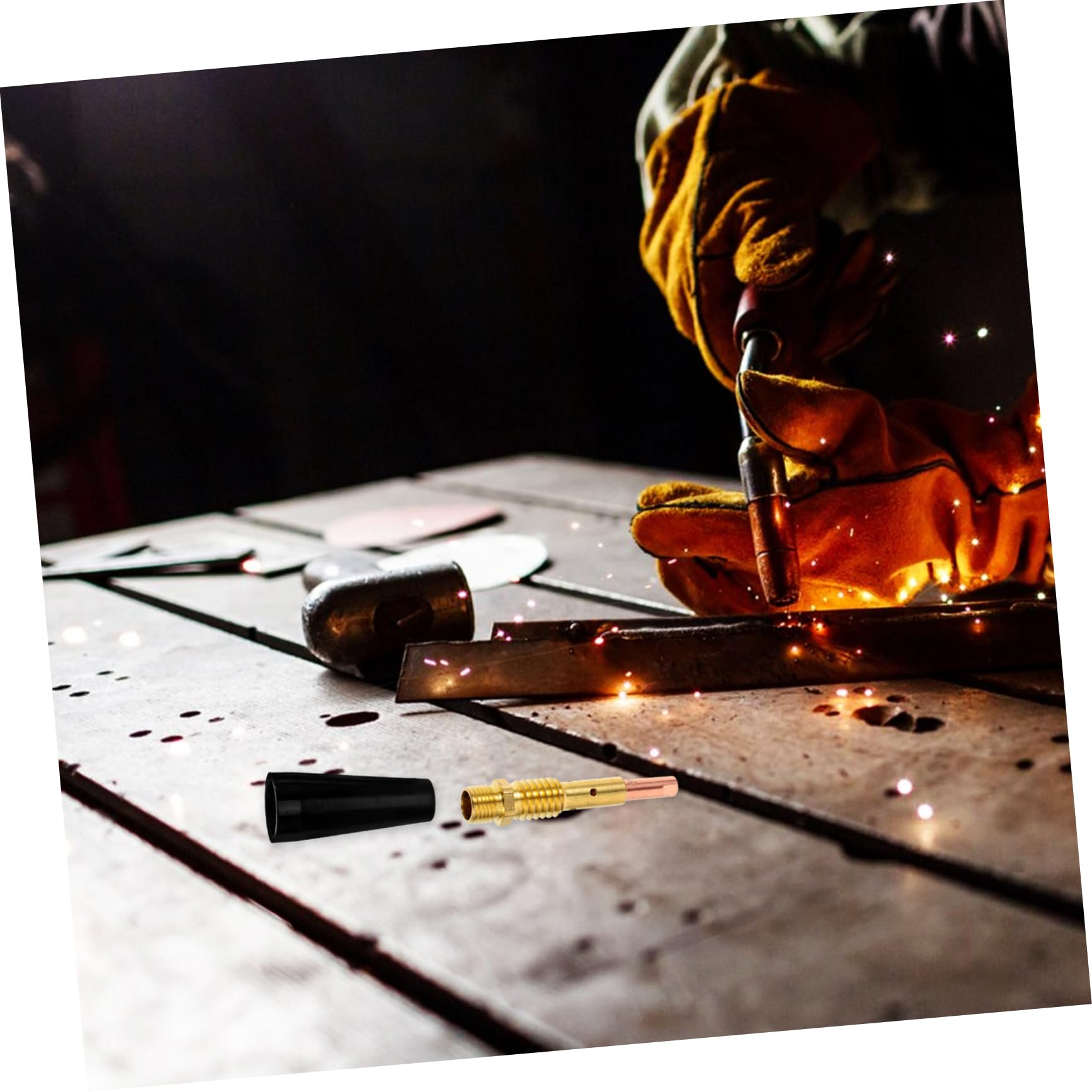 PACKOVE 1 Set Flux Cored Nozzle Brass Welding Connecting Accessories Welding Nozzles Accessories Plastic Welder Nozzles Replacement