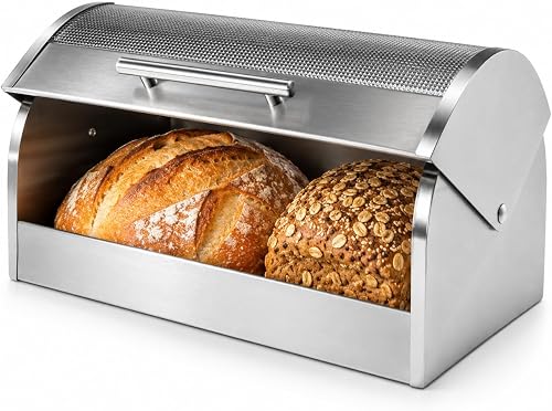 Best for roll-top storage: Oggi Stainless Roll-Top Bread Box
