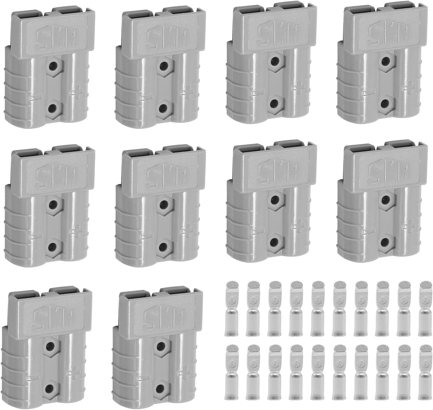 Battery Connector 50Amp 600V Quick Connection Plug Connector for Anderson powerpole 10PCS