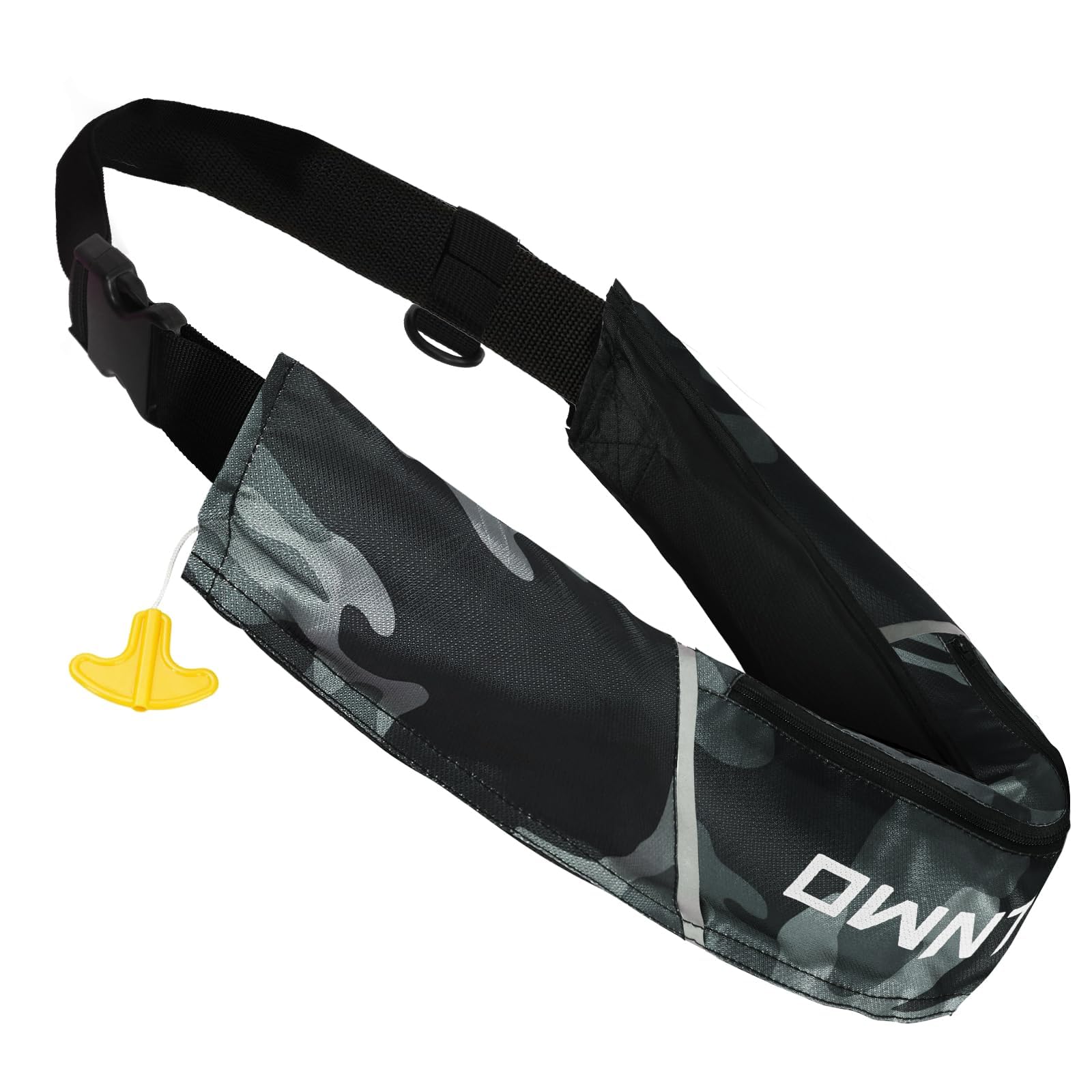 Owntop Manual Inflatable Belt Pack, Adults Swim Jacket with Blowpipe &amp; Whistle, 24g CO2 Cylinder Included, Low Profile for Kayaking, Fishing, Paddle Sports