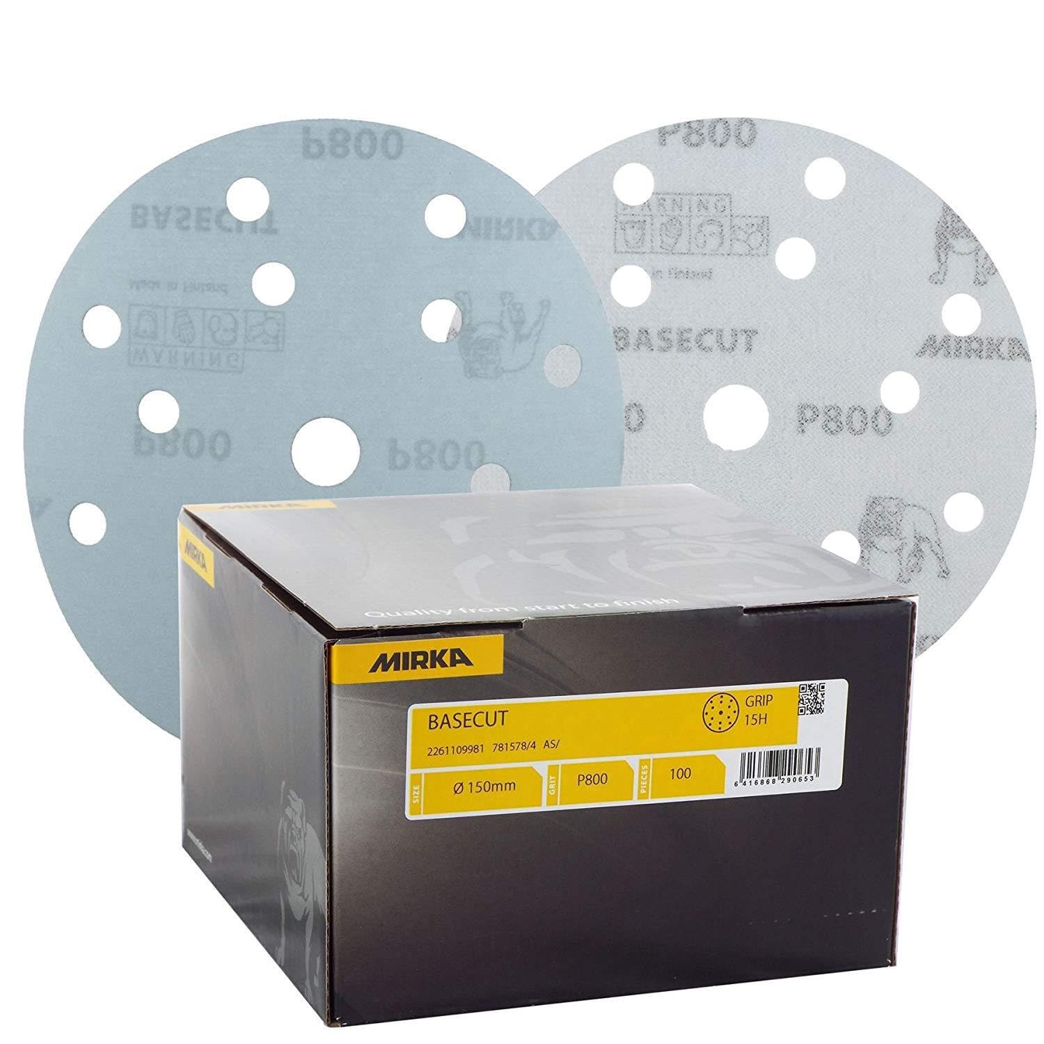 MIRKA Tarcze BaseCut Ø 150 mm GRIP P120 15-krotnie perforowane jednostka opakowania=100 szt.