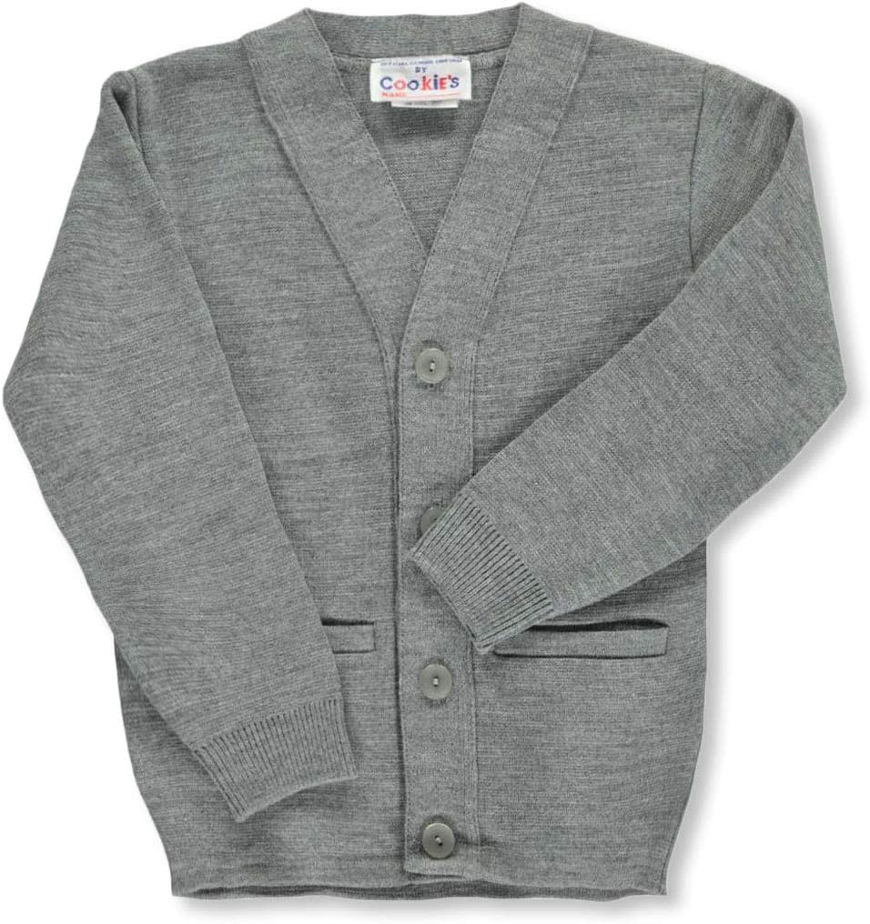 Cookie's Big Boys' Cardigan Sweater (Sizes 8-20) - Gray, 16