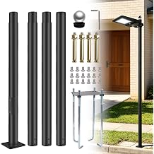 Street Light Pole 13 Ft Tall with Handhole Access Door, Heavy Duty Metal Outdoor Light Pole, Outside Lamp Post for Easy Internal Wiring Inspection & Maintenance, Fits Backyard, Parking Lot