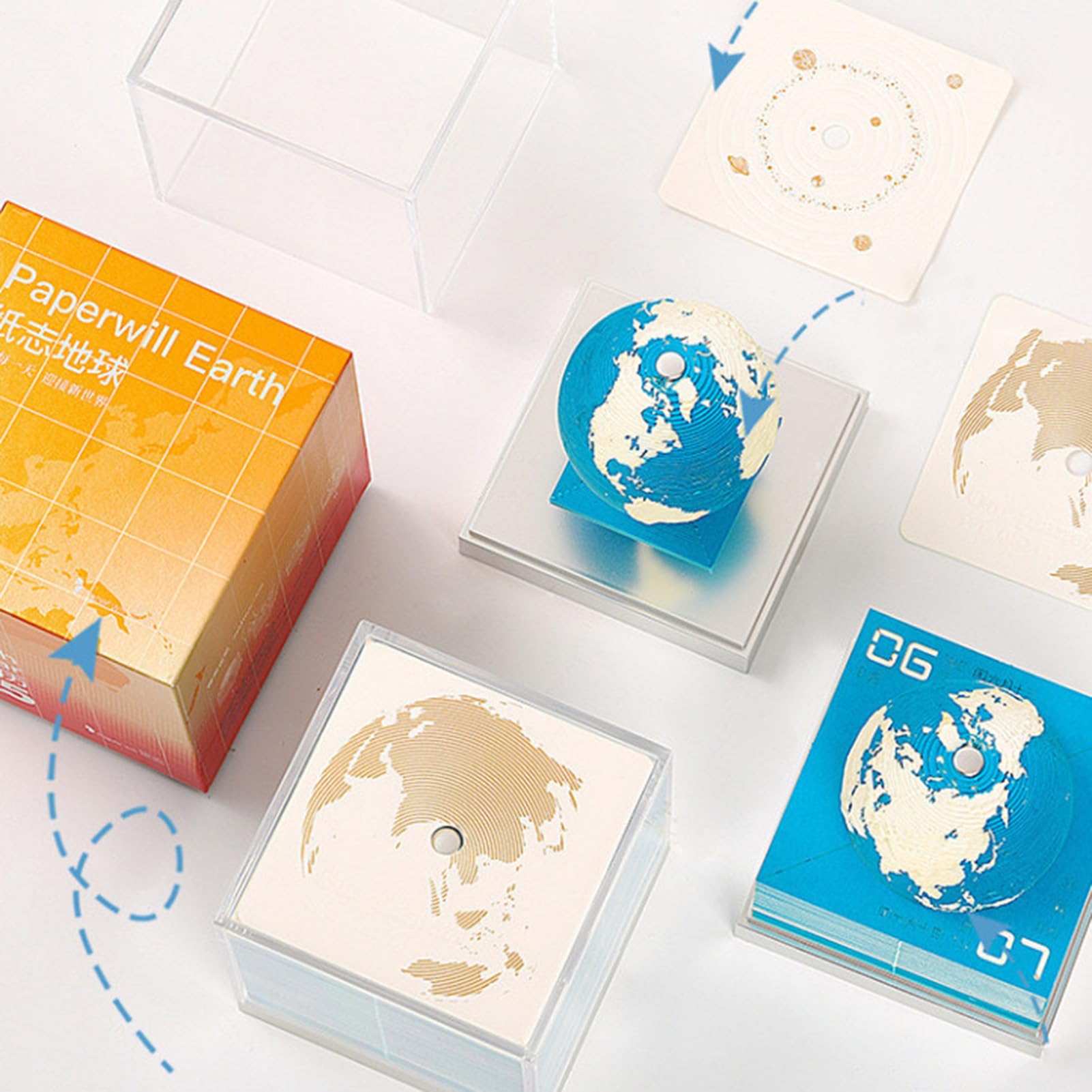 Calendario 3D Con Design A Orologio 2026 Decorazione Da Tavolo A Forma Di | Calendario Da Scrivania A Fogli Staccabili Per Casa Appartamento Scuola Sale Riunioni Comodino Toeletta Freelancer