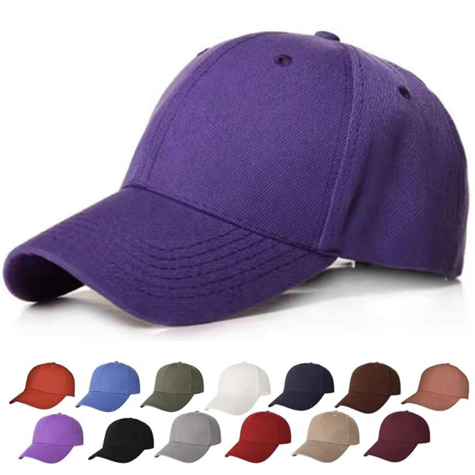 RASAON™ 100% Cotton Baseball Dad Cap Adjustable Size hat for Running Workouts and Outdoor Activities baseball cap for men women