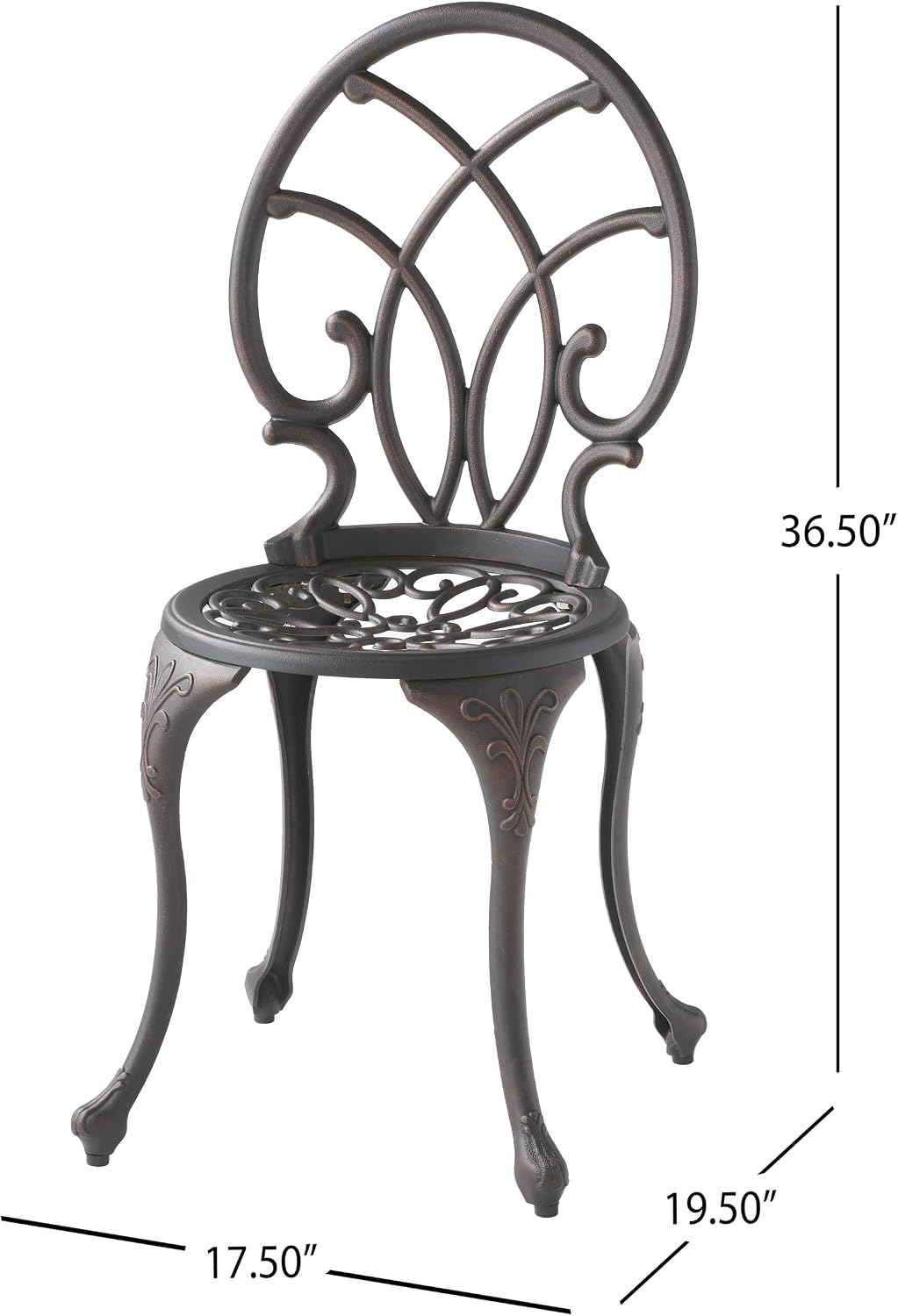 Best Selling Charleston Aluminum Copper Bistro Set