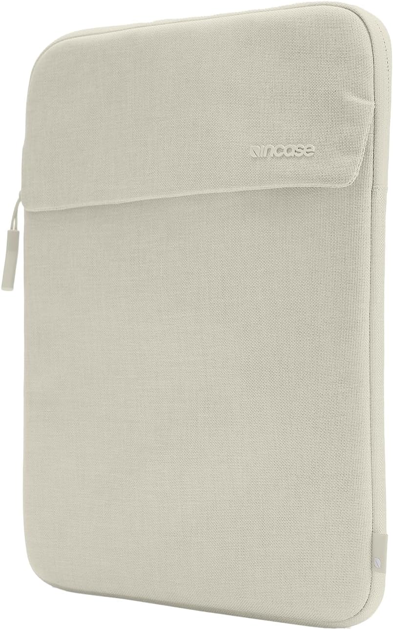 Incase Crosstown Sleeve with Woolenex - 13 Inch and 14 Inch Laptop and MacBook Sleeve – Vertical Orientation, Cushioned Protection, Durable Construction, External Slip Pocket - Limestone