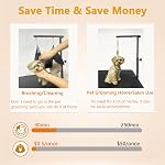 Dog Grooming Arm with Hammock & Loop – Professional Pet Grooming Kit for Small Dogs – Includes Nail Clippers & Nail File – Essential Dog Grooming Supplies for Home Use