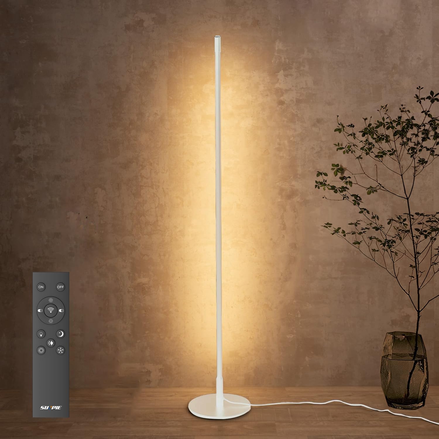 Amazon.co.jp : LEDフロアライト フロアランプ リモコン付き スタンド 