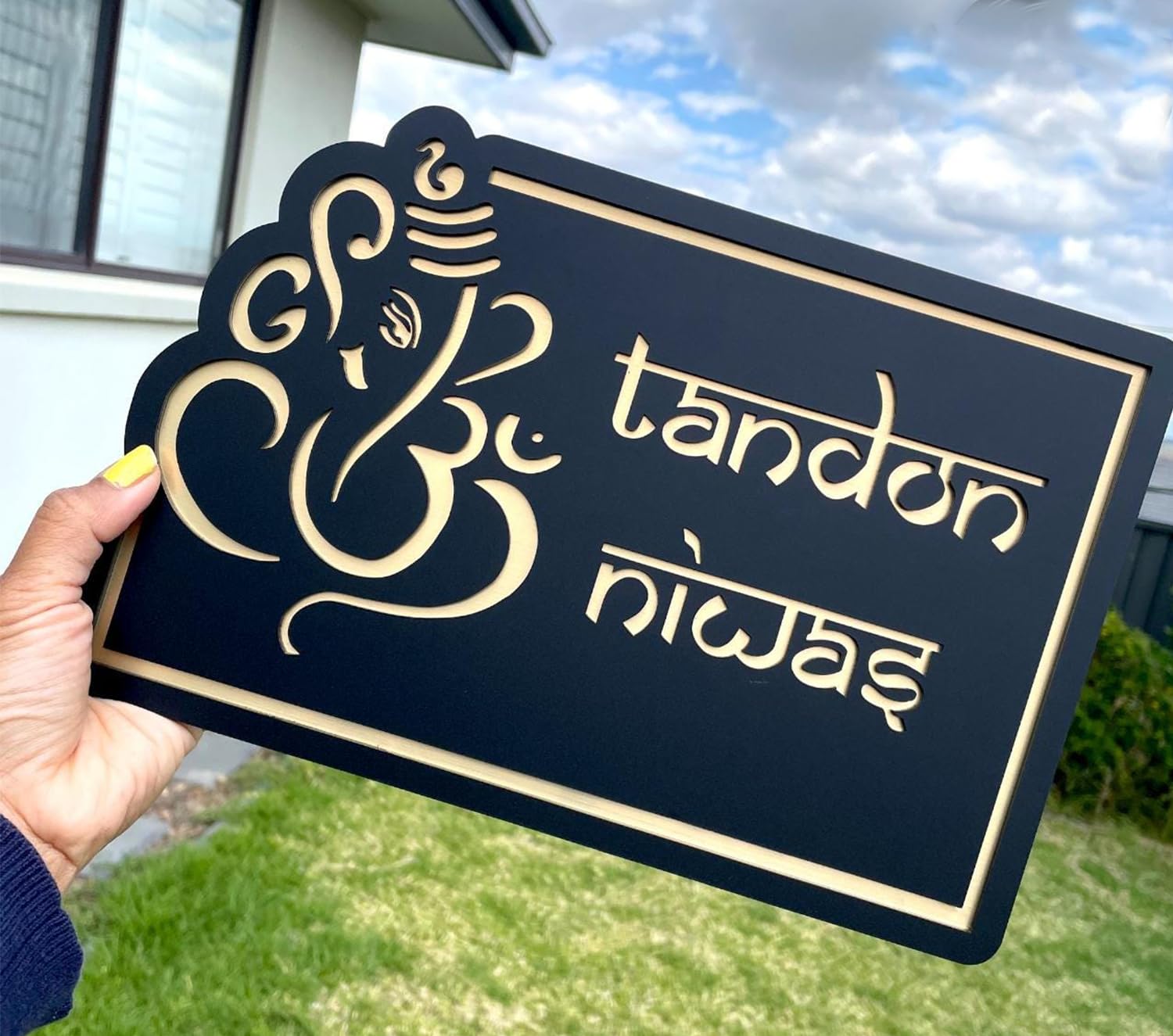 Personalized Door Name Plate for Home Entrance - 15X7 inch Wooden with 3D Letters - Ideal for Office, and Outdoor Entrances - Perfect as a Gift | Custom Name Plate For Home, Office | Pure Wood with Acrylic letters | Beautiful Decor — Amazon image 13