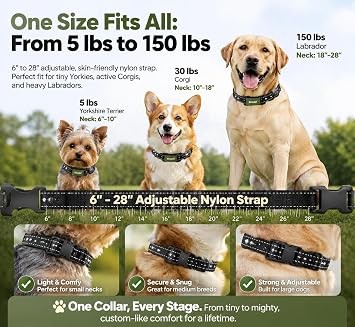Training Collar for Dogs with Remote Control, Green