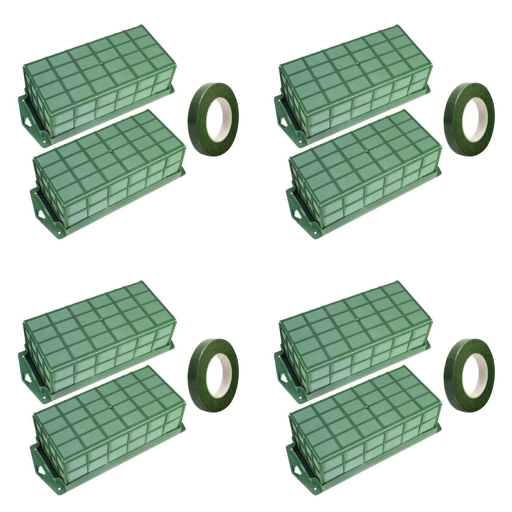 Vjsujehgy 8 Pack Floral Foam Cage for Flower Arrangements Dry and Wet Floral Foam for Florist Foam