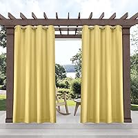 Vista 27 de Exclusive Home Biscayne - Par de paneles de cortinas texturizadas de dos tonos para interiores y exteriores, 54x84 pulgadas, verde azulado oscuro