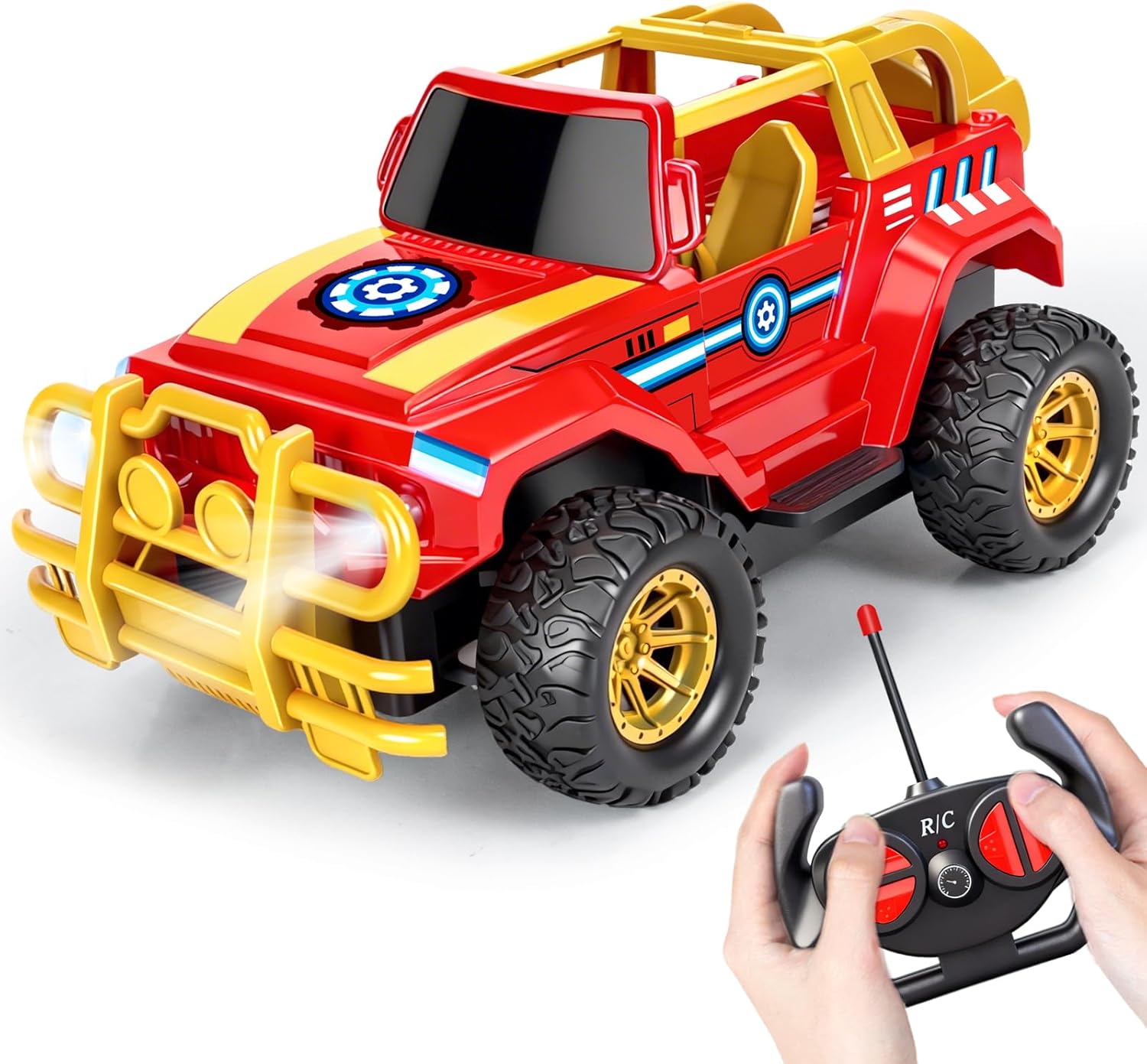 Hymaz Remote Control Car for Kids 4-7 8-12, 2.4Ghz 1:20 Scale RC Car Off-Road Truck with Headlight, Indoor Outdoor Cool RC Toys Full Functions for Boys Girls Birthday Xmas Party Gifts