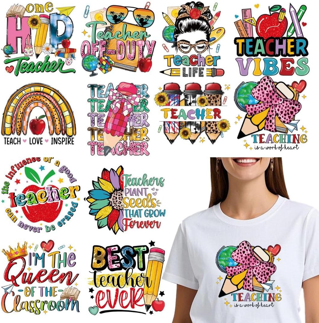 Nurse Iron on Transfers - 24Pcs Dtf Transfers Ready to Press, Nursing Iron on Decals Patches, Nurse Appreciation Day Heat Sublimation Stickers for DIY Tshirts Graudation Thank You Gifts