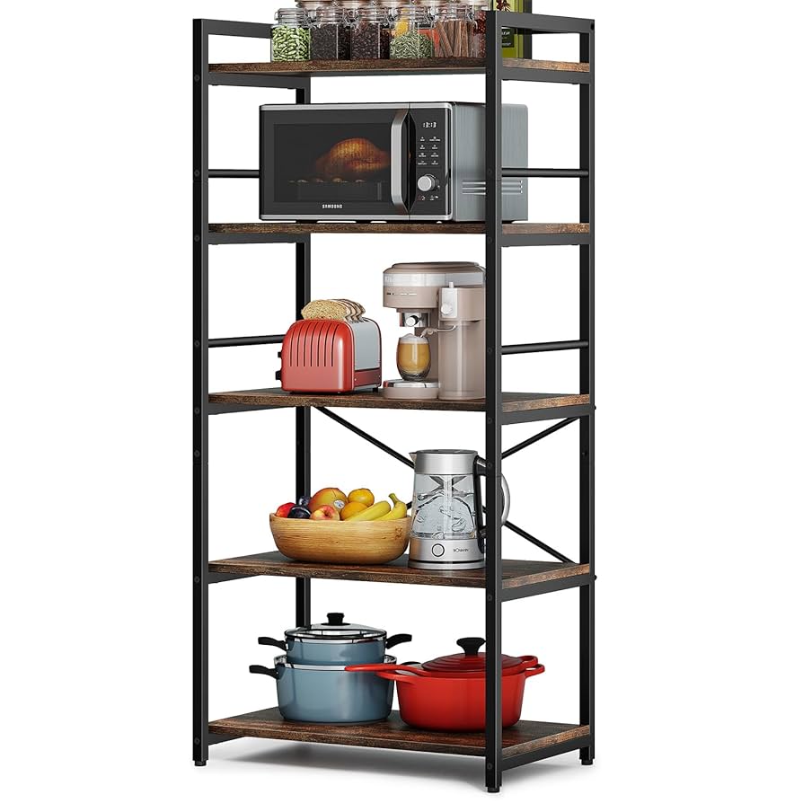 Amazon.com - Denkee 5-Tier Bakers Rack for Kitchen with