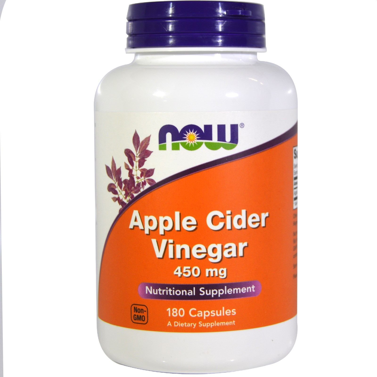 NOWFoods Apple Cider Vinegar, 180 Caps 450 mg