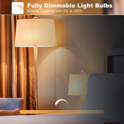 Miniatura 6 de Bombillas LED Edison A19 vintage de 60 vatios, paquete de 4 bombillas regulables E26 A19 6W LED 2700 K, luz blanca cálida, base E26 de 6 W, igual a
