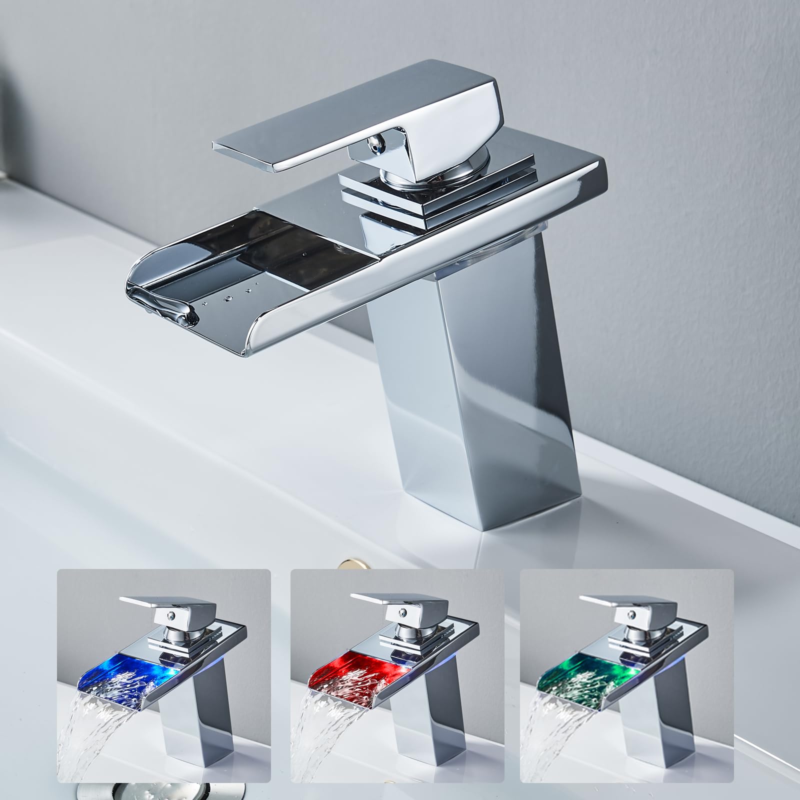 Robinet de salle de bain cascade LED pour une ambiance spa et lumineuse unique au quotidien