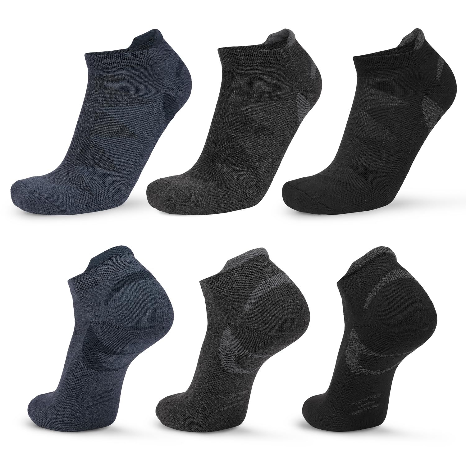 anchor – Men’s Ankle Sports Socks with Sole Terry Cushioning, Mesh Welt, 3rd Heel & Breathable Mesh – Shock Absorbing Athletic Socks for Running, Gym & Training, Free Size, Pack of 3 Pairs-picture-9