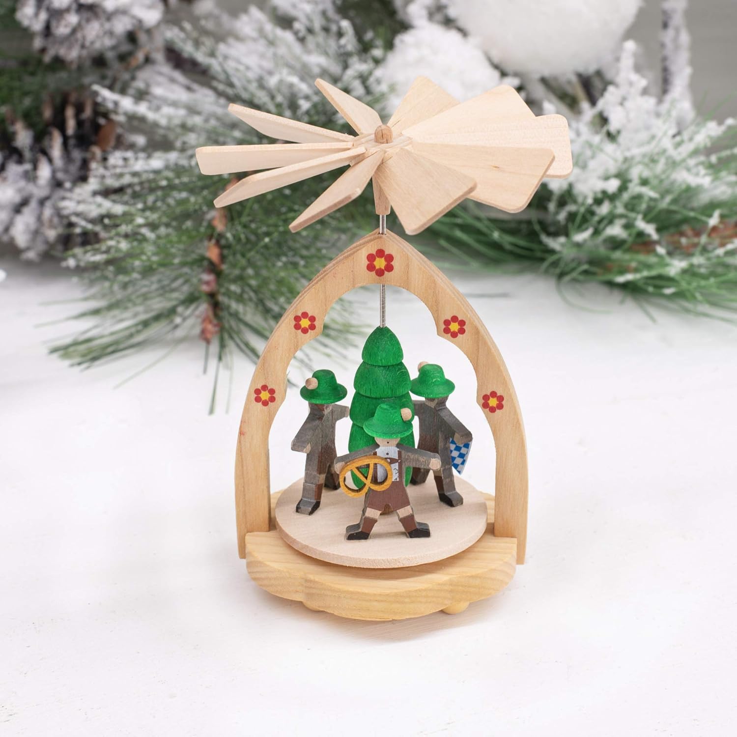 1727 Richard Glaesser Mini Pyramid-Bavarians-4.5" H W x 3" D, Brown