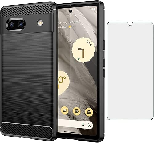 Asuwish Funda de teléfono para Google Pixel 7A 5G 2023 con cubierta protectora de pantalla de vidrio templado y accesorios para celulares, TPU suave Asuwish Funda de teléfono para Google Pixel 7A 5G 2023 con cubierta protectora de pantalla de vidrio templado y accesorios para celulares, TPU suave