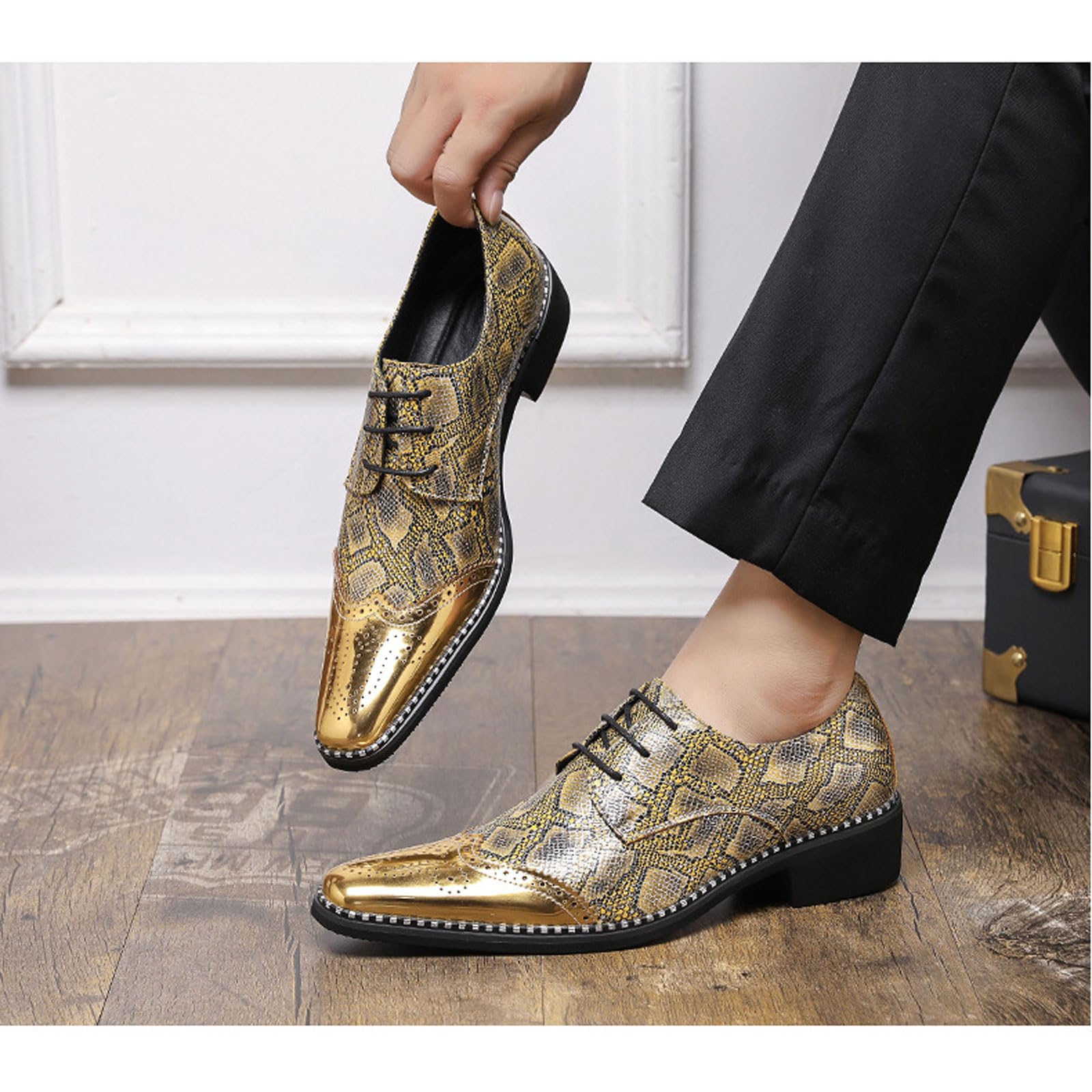 Herren Brogue Formelle Business Mode Hochzeit Bankett Schuhe
